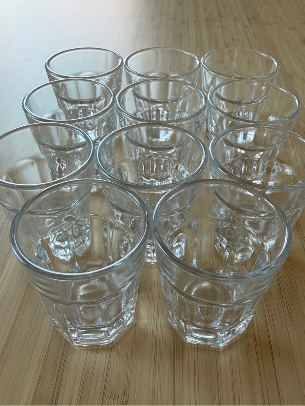 Set of 11 Clear Shot Glasses Heavy Base Barware Classic Design
